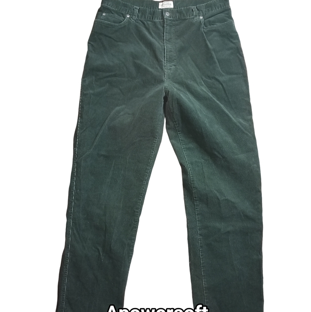 Vintage High-Waist Corduroy Pants